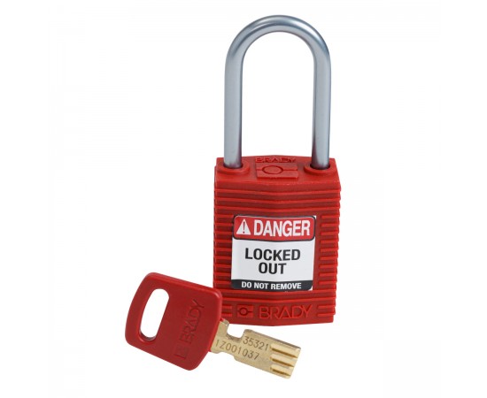 CPT-RED-38AL-KD SafeKey Compact Nylon Alüminyum Kancalı Kilitler CPT-RED-38AL-KD SafeKey Compact Nylon Alüminyum Kancalı Kilitler