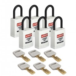 CPT-WHT-25PL-KD6PK SafeKey Asma Kilitleri — Kompakt