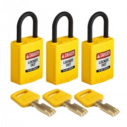 CPT-YLW-25PL-KA3PK SafeKey Asma Kilitleri — Kompakt