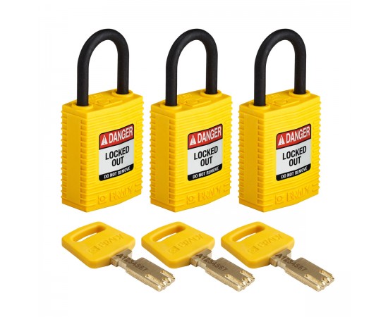 CPT-YLW-25PL-KA3PK SafeKey Asma Kilitleri — Kompakt CPT-YLW-25PL-KA3PK SafeKey Asma Kilitleri — Kompakt