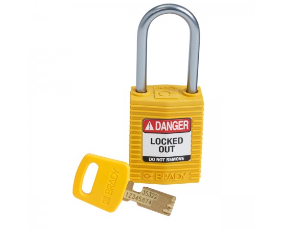 CPT-YLW-38AL-KD SafeKey Compact Nylon Alüminyum Kancalı Kilitler CPT-YLW-38AL-KD SafeKey Compact Nylon Alüminyum Kancalı Kilitler
