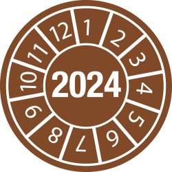 DATE INSPECTION LBLS B-429 2024 -DIA 15 Emniyet Belirteçli Denetim Tarihi Etiketleri Yıl 2024