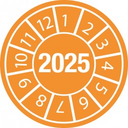 DATE INSPECTION LABELS 25 Dia 25 B-7541 Denetim Tarihi Etiketleri