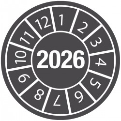 DATE INSPECTION LABELS 26 Dia 25 B-7541 Denetim Tarihi Etiketleri