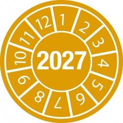 DATE INSPECTION LABELS 27 Dia 25 B-7541 Denetim Tarihi Etiketleri