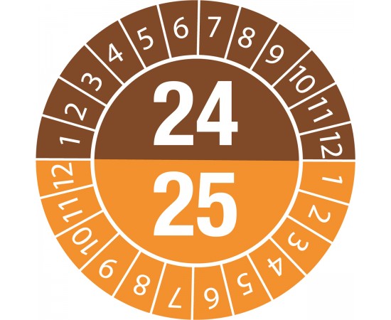 DATE INSPECTION LBLS B-429 24/25 -DIA 20 Emniyet Belirteçli Denetim Tarihi Etiketleri Yıl 24/25 DATE INSPECTION LBLS B-429 24/25 -DIA 20 Emniyet Belirteçli Denetim Tarihi Etiketleri Yıl 24/25