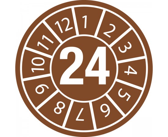 DATE INSPECTION LBLS B-429 24 -DIA 20 Emniyet Belirteçli Denetim Tarihi Etiketleri Yıl 24 DATE INSPECTION LBLS B-429 24 -DIA 20 Emniyet Belirteçli Denetim Tarihi Etiketleri Yıl 24