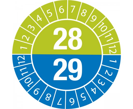 DATE INSPECT.LABELS 28/29 Dia 35 B-7541 Denetim Tarihi Etiketleri DATE INSPECT.LABELS 28/29 Dia 35 B-7541 Denetim Tarihi Etiketleri