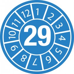 DATE INSPECTION LBLS B-429 29 -DIA 10 Emniyet Belirteçli Denetim Tarihi Etiketleri Yıl 29