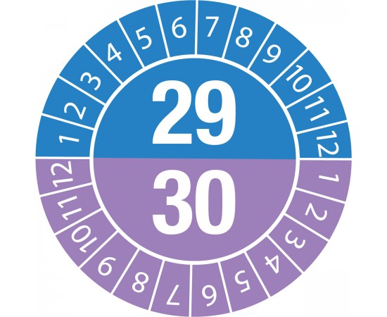 DATE INSPECT.LABELS 29/30 Dia 35 B-7541 Denetim Tarihi Etiketleri DATE INSPECT.LABELS 29/30 Dia 35 B-7541 Denetim Tarihi Etiketleri