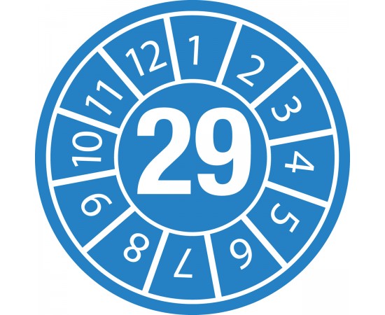 DATE INSPECTION LBLS B-429 29 -DIA 30 Emniyet Belirteçli Denetim Tarihi Etiketleri Yıl 29 DATE INSPECTION LBLS B-429 29 -DIA 30 Emniyet Belirteçli Denetim Tarihi Etiketleri Yıl 29