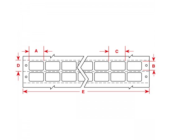 DAT-119-502-10 DaTab Dot Matrix Yazdırılabilir Etiketler DAT-119-502-10 DaTab Dot Matrix Yazdırılabilir Etiketler