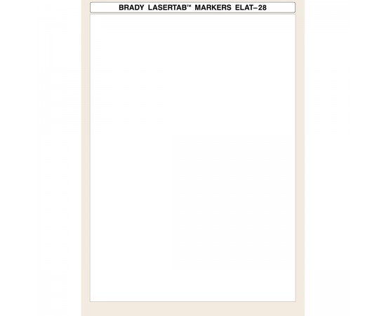 ELAT-28-747W-10SH LaserTab Lazerle Yazdırılabilir Etiketler ELAT-28-747W-10SH LaserTab Lazerle Yazdırılabilir Etiketler