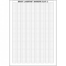 ELAT-3-747W-10 LaserTab Lazerle Yazdırılabilir Etiketler