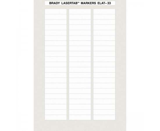 ELAT-33-747W-2.5 LaserTab Lazerle Yazdırılabilir Etiketler ELAT-33-747W-2.5 LaserTab Lazerle Yazdırılabilir Etiketler