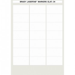 ELAT-34-747W-1 LaserTab Lazerle Yazdırılabilir Etiketler