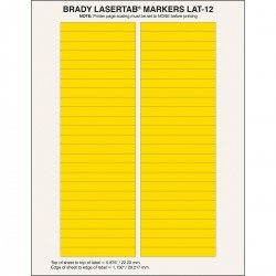 LAT-12-747YL-2.5 LaserTab Lazerle Yazdırılabilir Etiketler