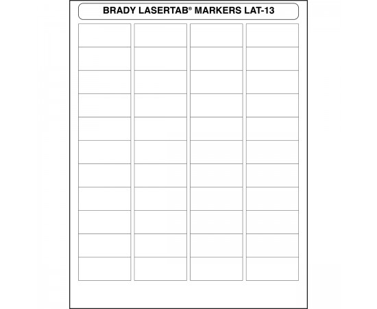 LAT-13-707-2.5 LaserTab Lazerle Yazdırılabilir Etiketler LAT-13-707-2.5 LaserTab Lazerle Yazdırılabilir Etiketler