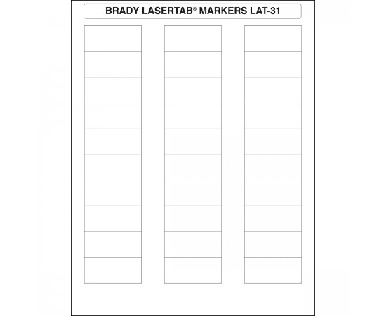 LAT-31-707-1 LaserTab Lazerle Yazdırılabilir Etiketler LAT-31-707-1 LaserTab Lazerle Yazdırılabilir Etiketler