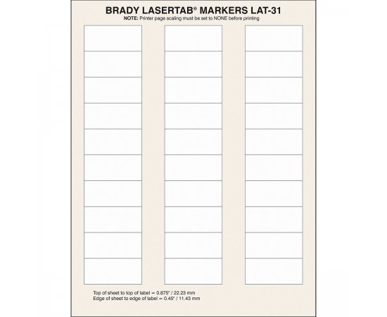 LAT-31-759-1 LaserTab Kağıt Etiketler LAT-31-759-1 LaserTab Kağıt Etiketler