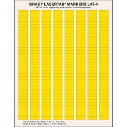 LAT-4-747-10-YL LaserTab Lazerle Yazdırılabilir Etiketler