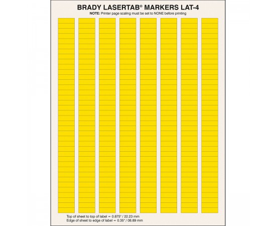 LAT-4-747-10-YL LaserTab Lazerle Yazdırılabilir Etiketler LAT-4-747-10-YL LaserTab Lazerle Yazdırılabilir Etiketler