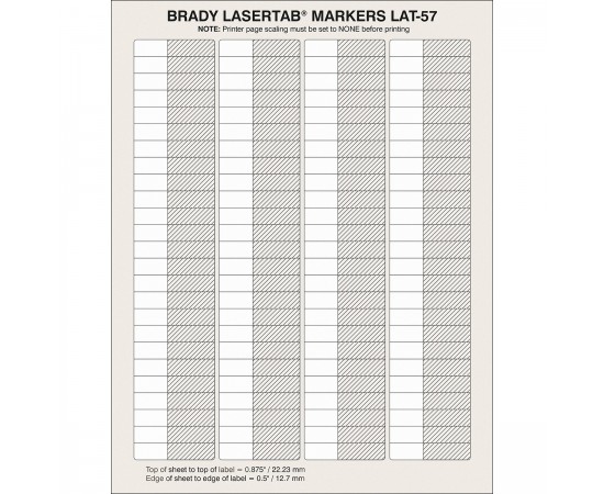 LAT-57-361-2.5 LaserTab Lazerle Yazdırılabilir Etiketler LAT-57-361-2.5 LaserTab Lazerle Yazdırılabilir Etiketler