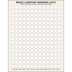 LAT-61-799-2.5 LaserTab Lazerle Yazdırılabilir Etiketler
