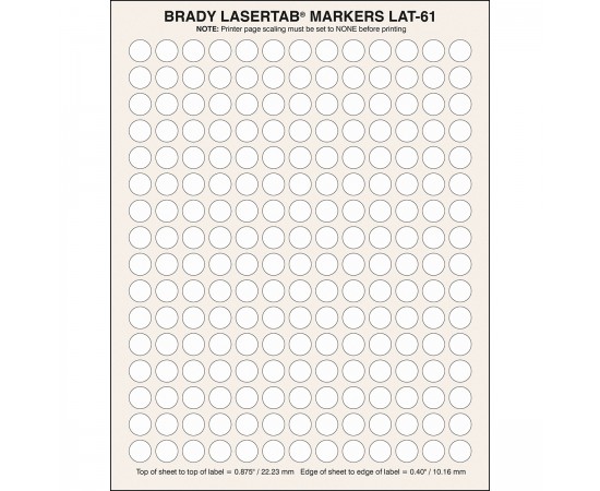 LAT-61-799-2.5 LaserTab Lazerle Yazdırılabilir Etiketler LAT-61-799-2.5 LaserTab Lazerle Yazdırılabilir Etiketler