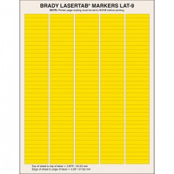 LAT-9-747-10-YL LaserTab Lazerle Yazdırılabilir Etiketler
