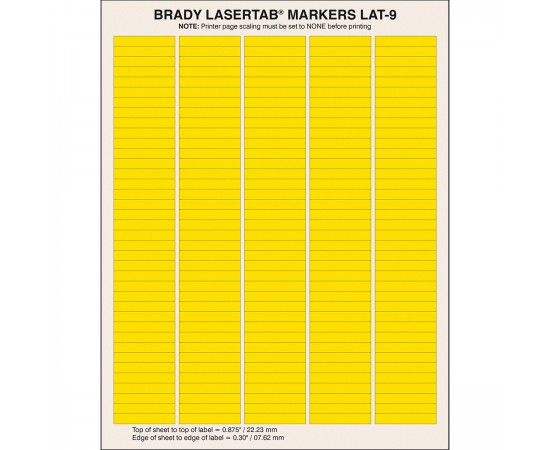 LAT-9-747-10-YL LaserTab Lazerle Yazdırılabilir Etiketler LAT-9-747-10-YL LaserTab Lazerle Yazdırılabilir Etiketler