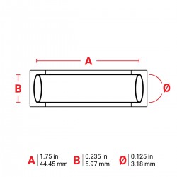 M6-125-175-342-GR M610, M611, BMP61, M710 (etiket adaptörlü) ve BMP71 (etiket adaptörlü) için PermaSleeve® Isıyla Daralan Etiketler