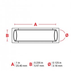 M6-125-1-342-BL M610, M611, BMP61, M710 (etiket adaptörlü) ve BMP71 (etiket adaptörlü) için PermaSleeve® Isıyla Daralan Etiketler