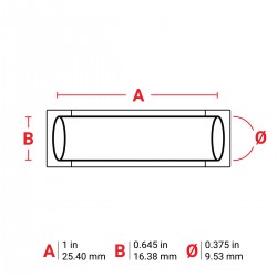 M6-375-1-342-BL M610, M611, BMP61, M710 (etiket adaptörlü) ve BMP71 (etiket adaptörlü) için PermaSleeve® Isıyla Daralan Etiketler