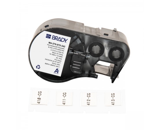 M-375-075-342 M410/BMP41/M510/BMP51/M511 Etiket Yazıcısı PermaSleeve Kablo İşaretleme Makaronları M-375-075-342 M410/BMP41/M510/BMP51/M511 Etiket Yazıcısı PermaSleeve Kablo İşaretleme Makaronları