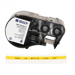 MC-125-342-YL M410/BMP41/M510/BMP51/M511 Etiket Yazıcısı PermaSleeve Kablo İşaretleme Makaronları