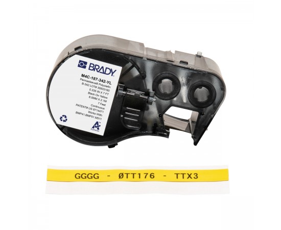 MC-187-342-YL M410/BMP41/M510/BMP51/M511 Etiket Yazıcısı PermaSleeve Kablo İşaretleme Makaronları MC-187-342-YL M410/BMP41/M510/BMP51/M511 Etiket Yazıcısı PermaSleeve Kablo İşaretleme Makaronları