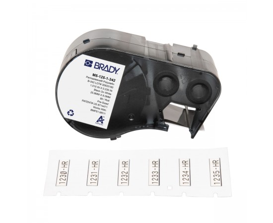 M-125-1-342 M510/BMP51/M511 Etiket Yazıcısı PermaSleeve Kablo İşaretleme Makaronları M-125-1-342 M510/BMP51/M511 Etiket Yazıcısı PermaSleeve Kablo İşaretleme Makaronları