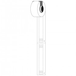 M6-10x75-7598-WT M611 ve M610 için Taşıyıcısız Polyester Yapışkansız Kablo Etiketi