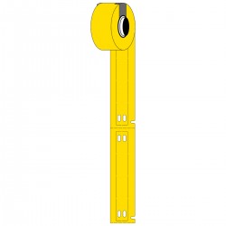 M6-10x75-7598-YL M611 ve M610 için Taşıyıcısız Polyester Yapışkansız Kablo Etiketi