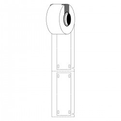 M6-25x75-B7598-WT M611 ve M610 için Taşıyıcısız Polyester Yapışkansız Kablo Etiketi
