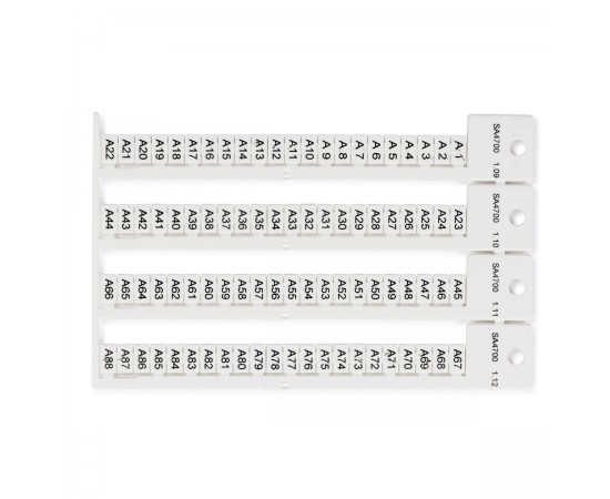 TERMINAL BLOCK TAG, WI, 5X9-5 SS WI TE 5X8.6-5 modülü için terminal blok yapışkansız etiketi