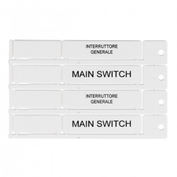 TAG 15X67 WHITE 15x67 mm beyaz yapışkansız etiket