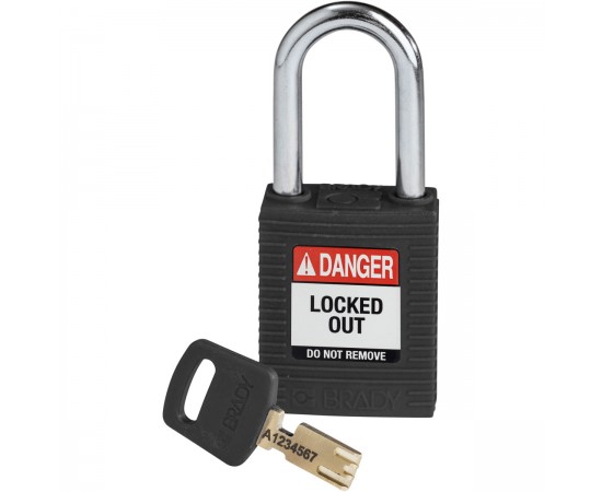 NYL-BLK-38ST-KD SafeKey Asma Kilitleri — Naylon NYL-BLK-38ST-KD SafeKey Asma Kilitleri — Naylon