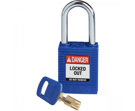 NYL-BLU-38ST-KD SafeKey Asma Kilitleri — Naylon NYL-BLU-38ST-KD SafeKey Asma Kilitleri — Naylon