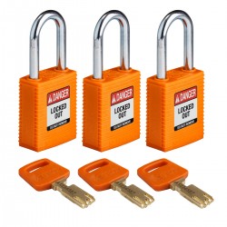 NYL-ORG-38ST-KA3PK SafeKey Asma Kilitleri — Naylon