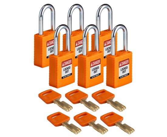 NYL-ORG-38ST-KD6PK SafeKey Asma Kilitleri — Naylon NYL-ORG-38ST-KD6PK SafeKey Asma Kilitleri — Naylon
