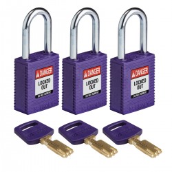 NYL-PRP-38ST-KA3PK SafeKey Asma Kilitleri — Naylon