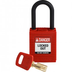 NYL-RED-38PL-KD SafeKey Asma Kilitleri — Naylon