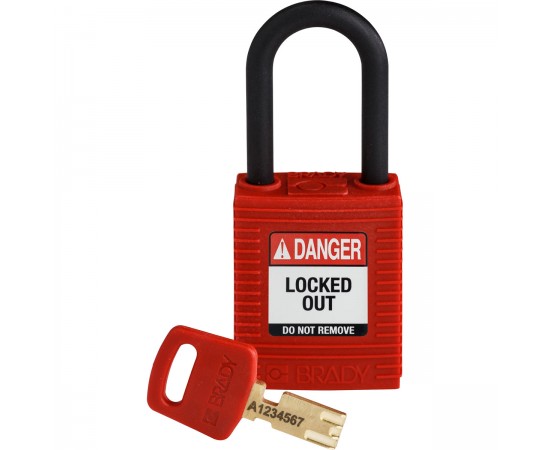 NYL-RED-38PL-KD SafeKey Asma Kilitleri — Naylon